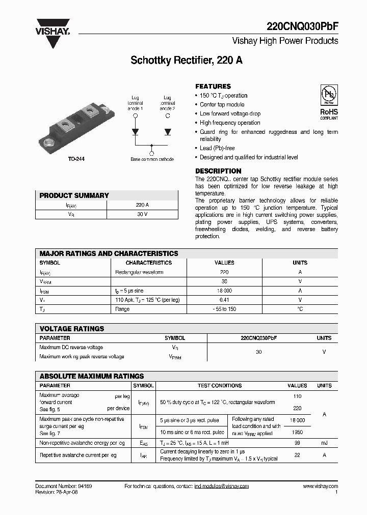 220CNQ030PBF_4269932.PDF Datasheet