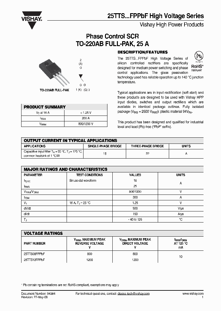 25TTS12FPPBF_4314111.PDF Datasheet