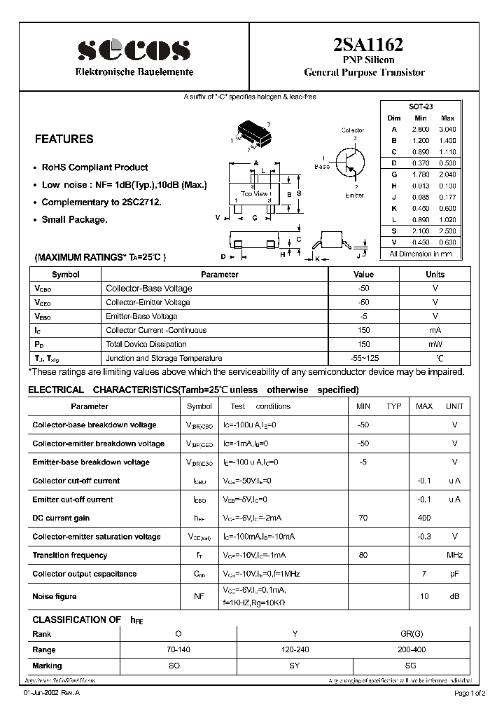 2SA1162_4410550.PDF Datasheet