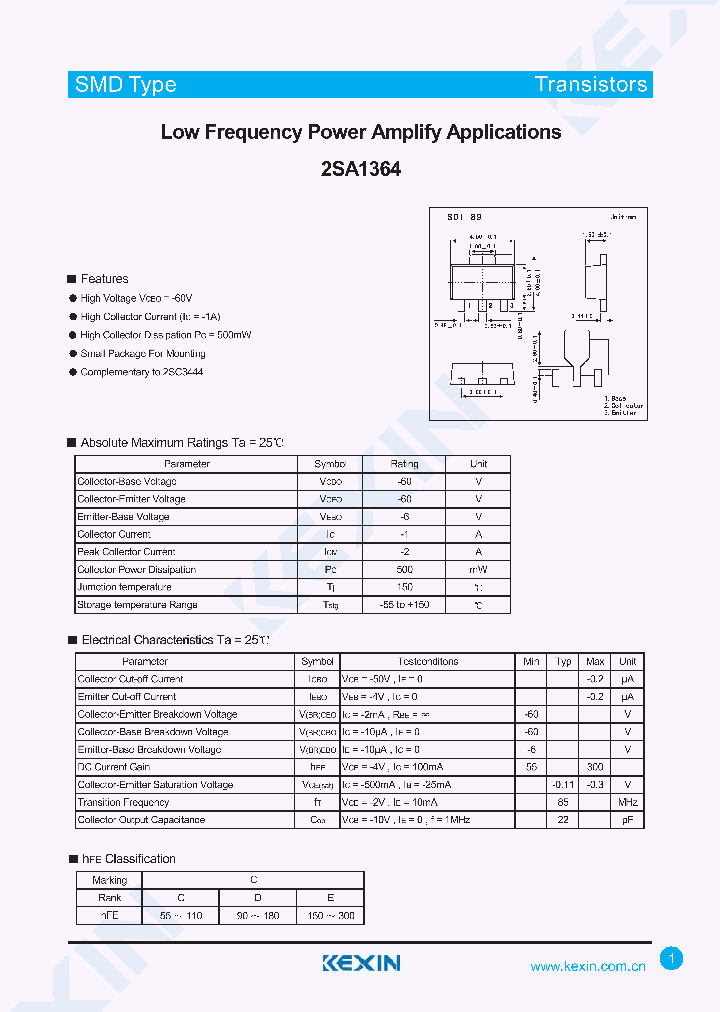 2SA1364_4327287.PDF Datasheet