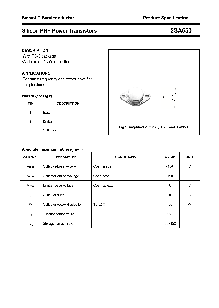 2SA650_4447026.PDF Datasheet