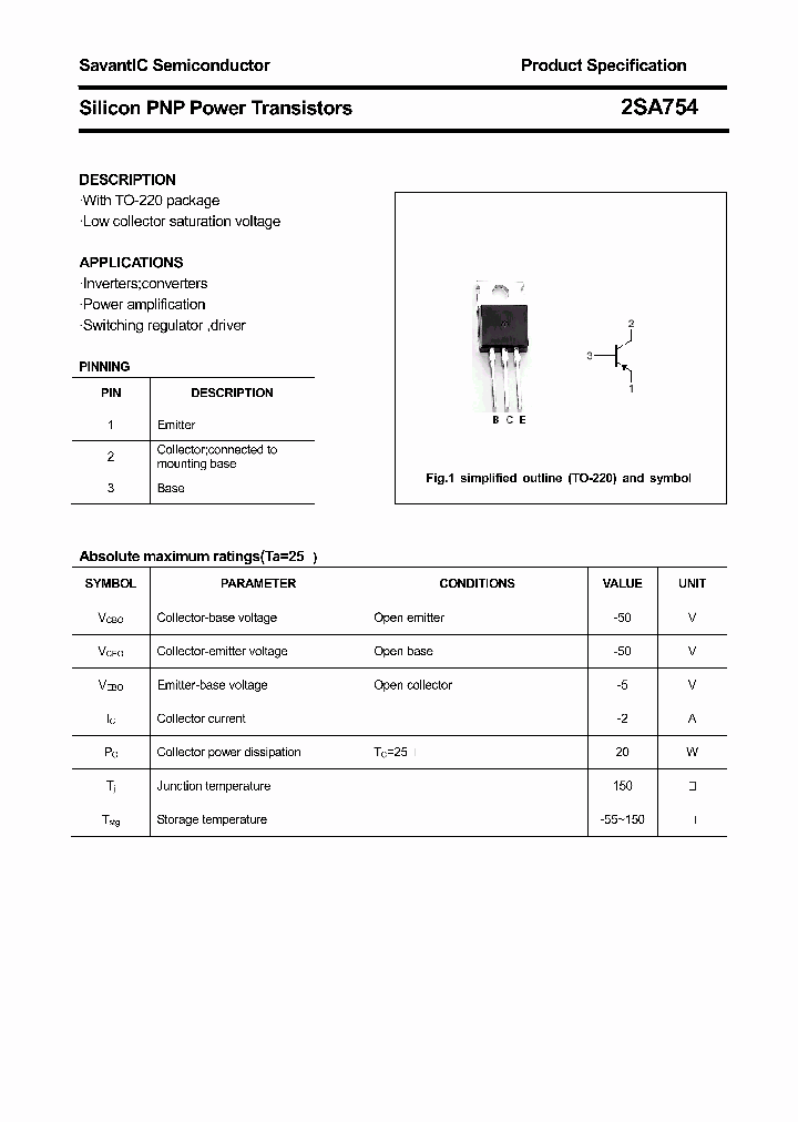 2SA754_4610810.PDF Datasheet