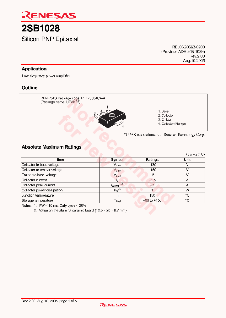 2SB1028EMTR-E_4270544.PDF Datasheet