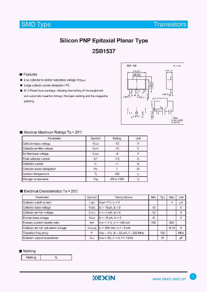 2SB1537_4293412.PDF Datasheet