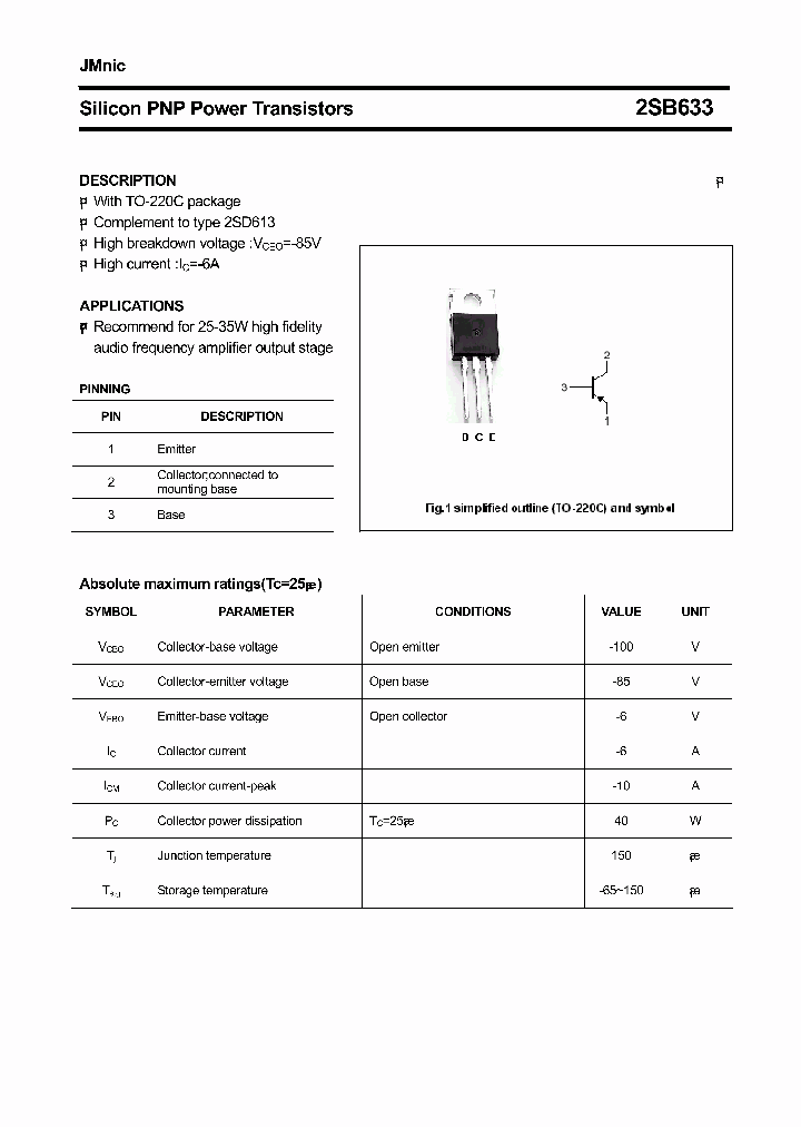 2SB633_4600381.PDF Datasheet