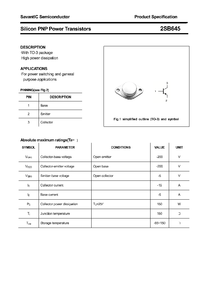 2SB645_4388834.PDF Datasheet