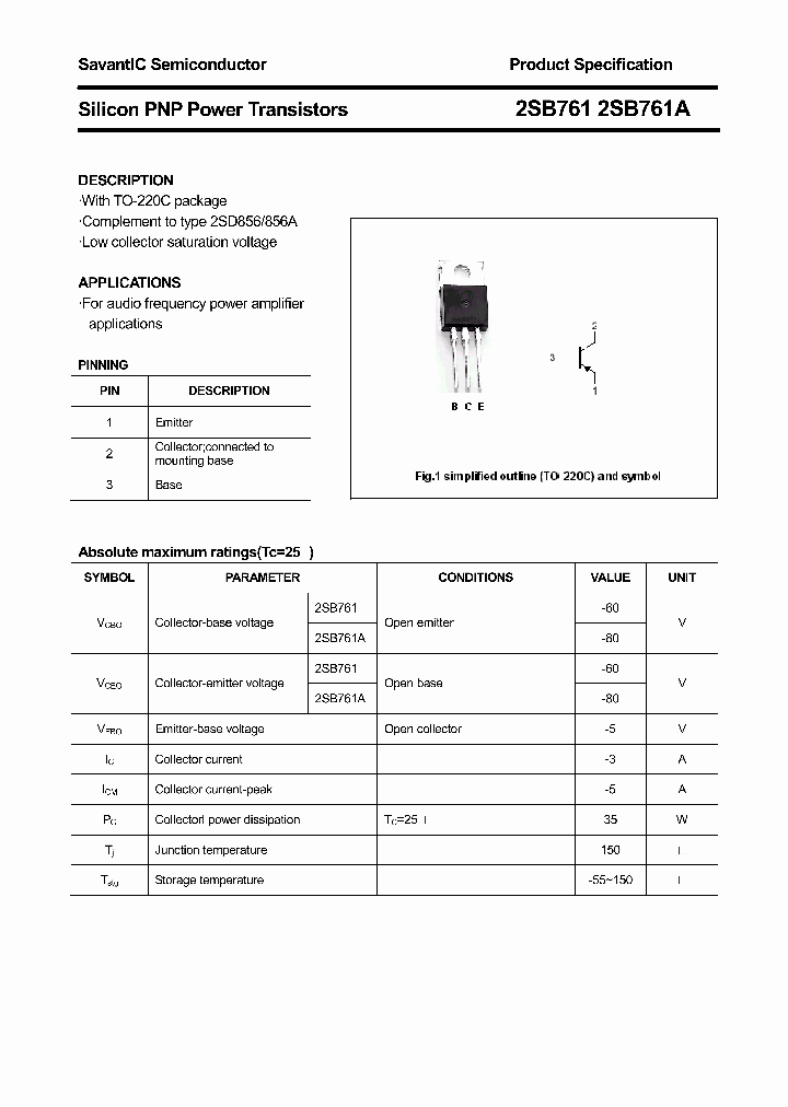 2SB761A_4381530.PDF Datasheet