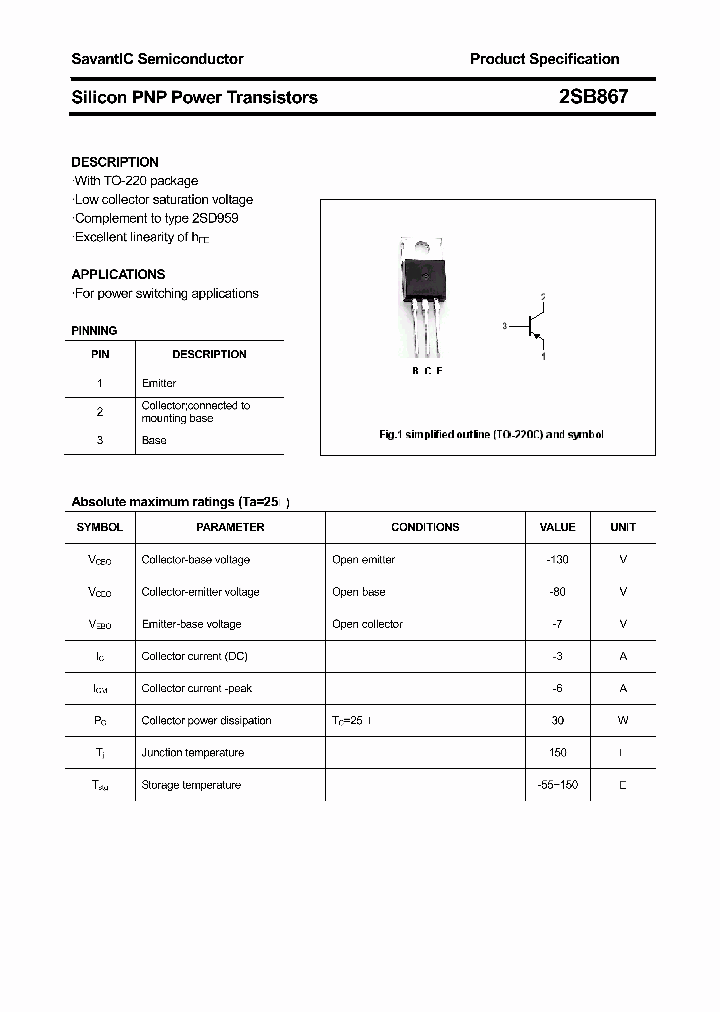 2SB867_4440217.PDF Datasheet