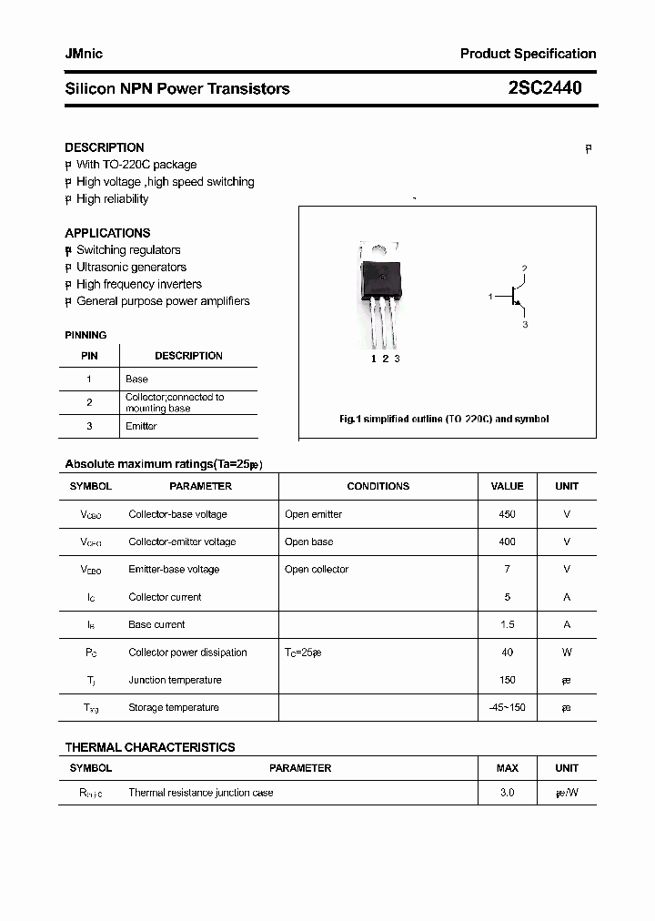 2SC2440_4589261.PDF Datasheet