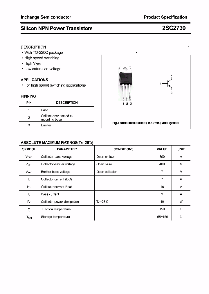 2SC2739_4437406.PDF Datasheet