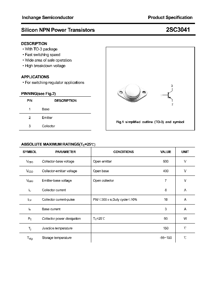 2SC3041_4357565.PDF Datasheet