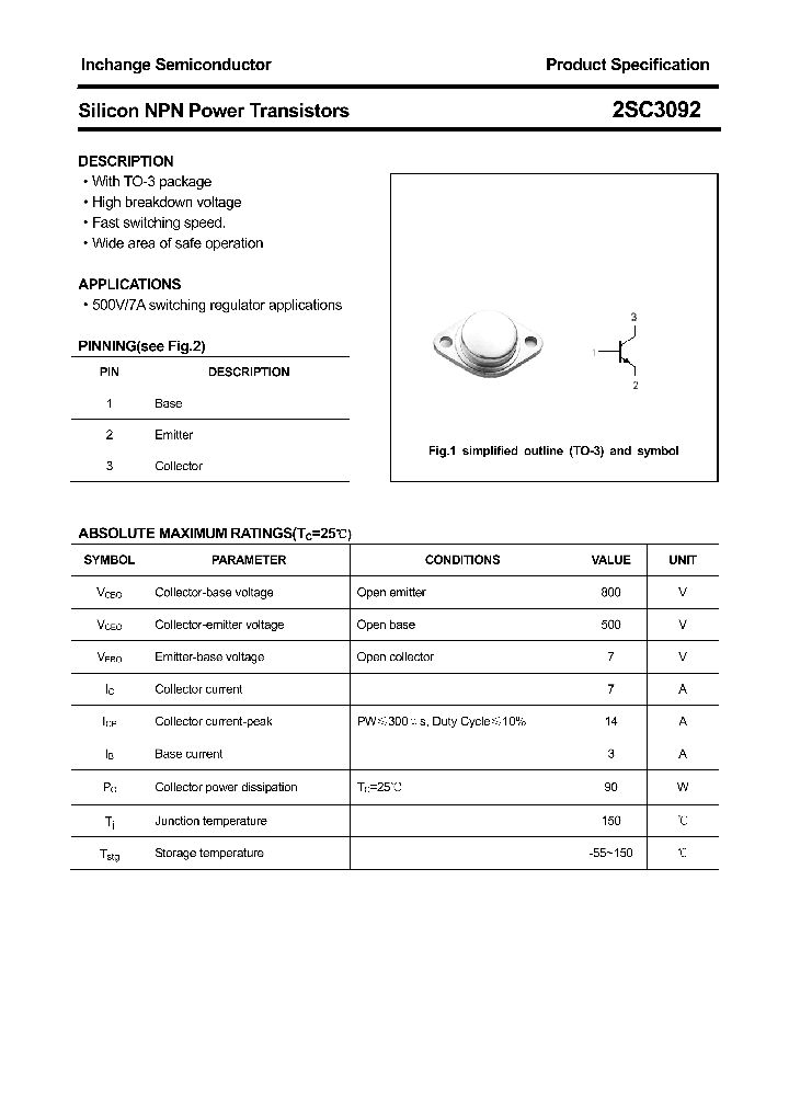 2SC3092_4390509.PDF Datasheet