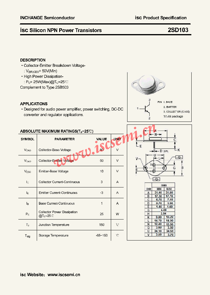 2SD103_4675480.PDF Datasheet