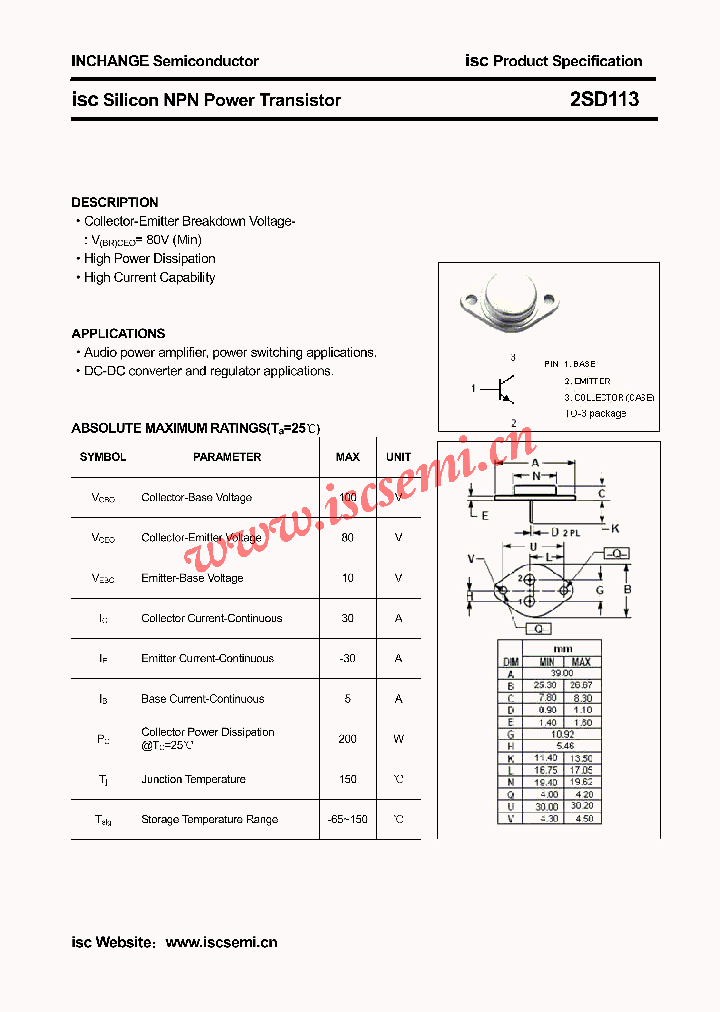 2SD113_4725923.PDF Datasheet