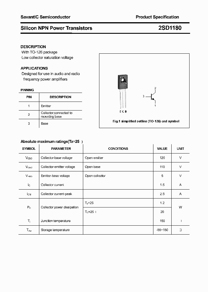 2SD1180_4420294.PDF Datasheet