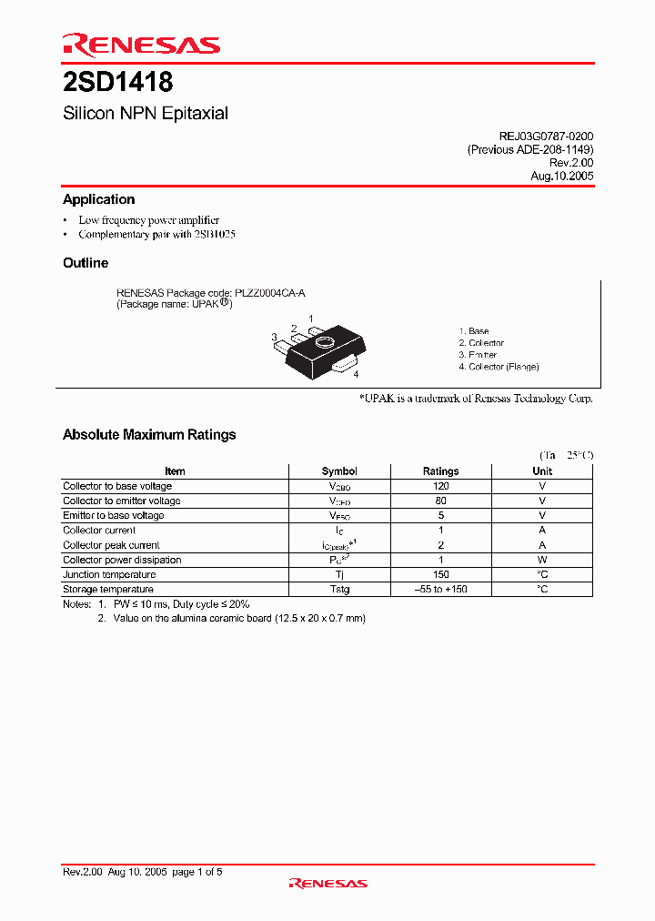 2SD1418DATR-E_4302237.PDF Datasheet