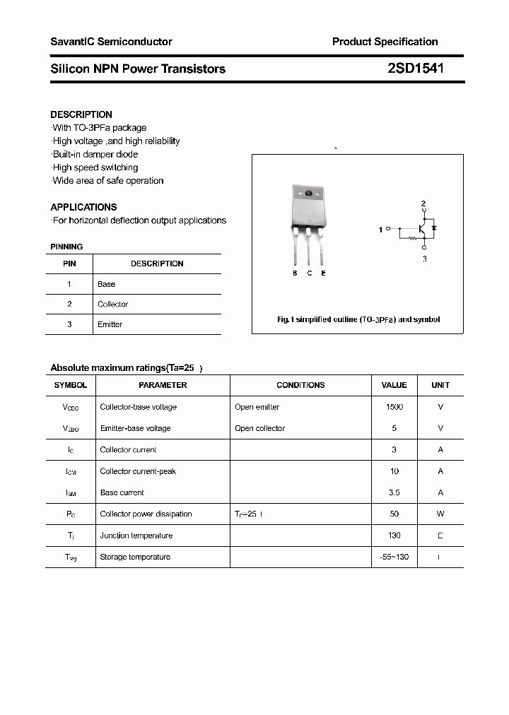 2SD1541_4393727.PDF Datasheet