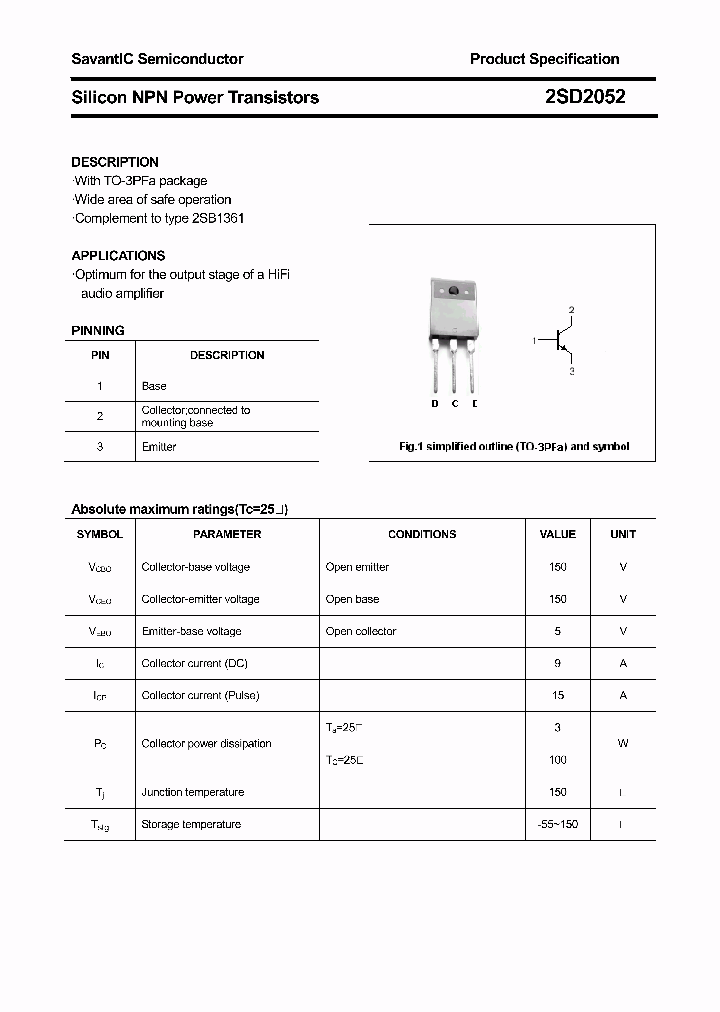 2SD2052_4388355.PDF Datasheet