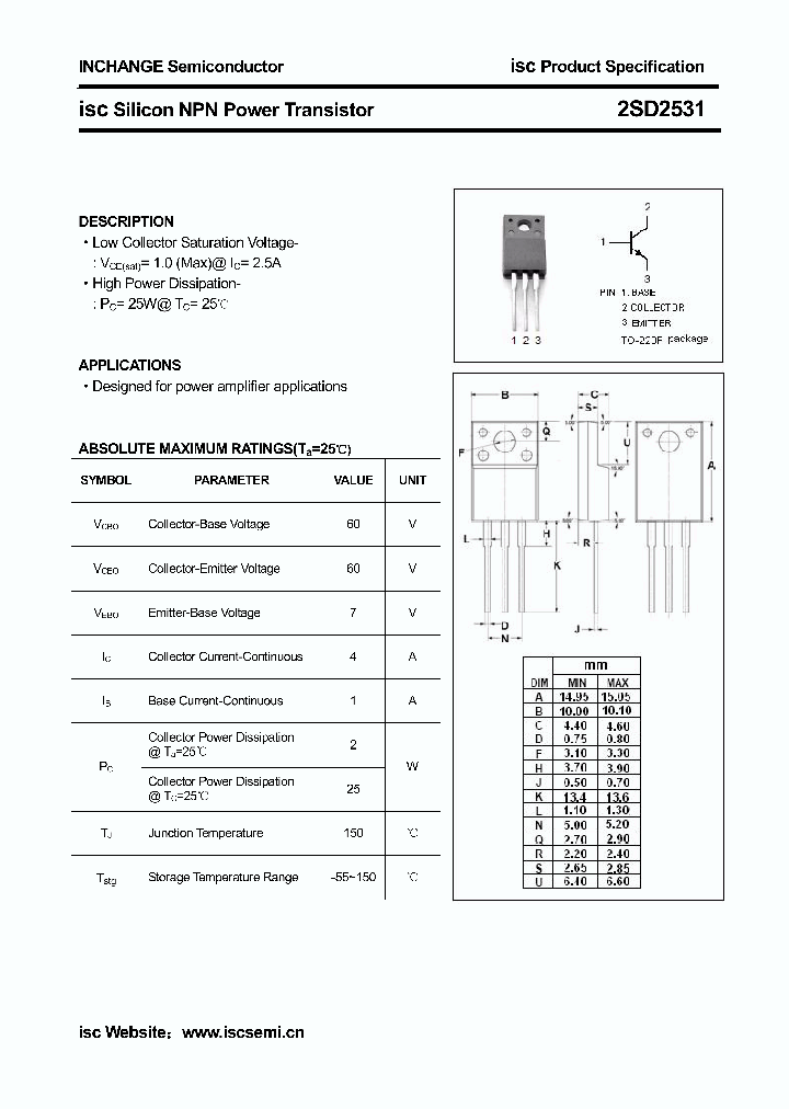 2SD2531_4333204.PDF Datasheet