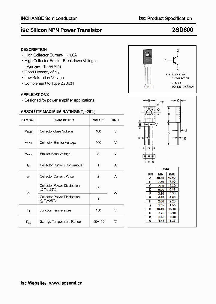 2SD600_4458582.PDF Datasheet