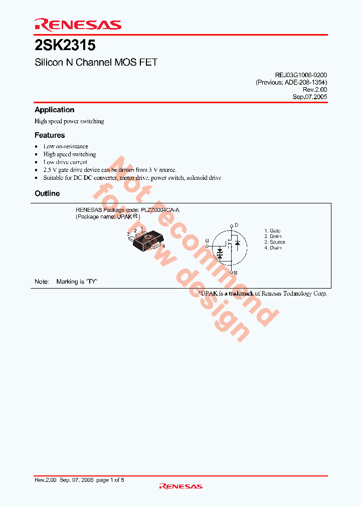 2SK2315TYTR-E_4244476.PDF Datasheet