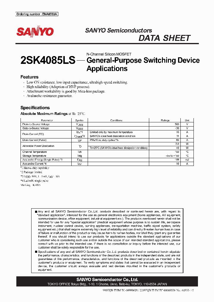 2SK4085LS_4769485.PDF Datasheet