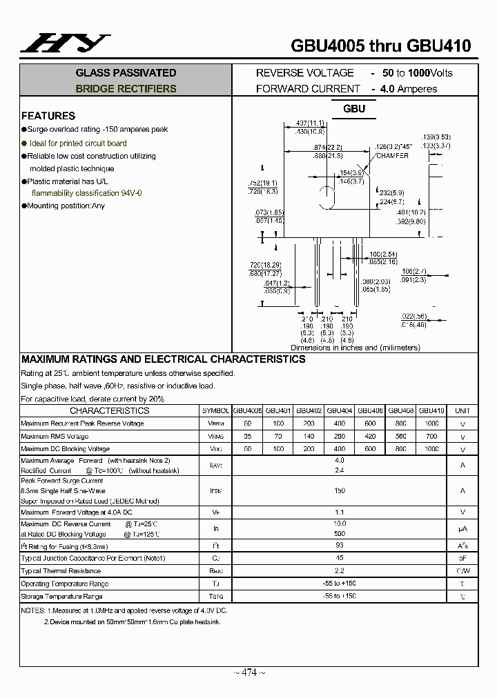 GBU4005-GBU410_4505004.PDF Datasheet