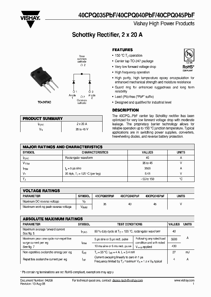 40CPQ035PBF_4379839.PDF Datasheet