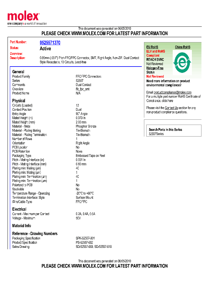 52557-1370_4856487.PDF Datasheet