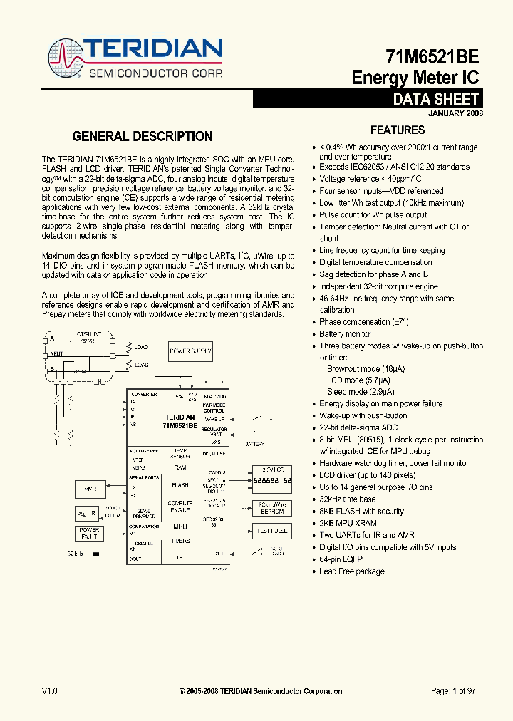 71M6521BE_4531288.PDF Datasheet