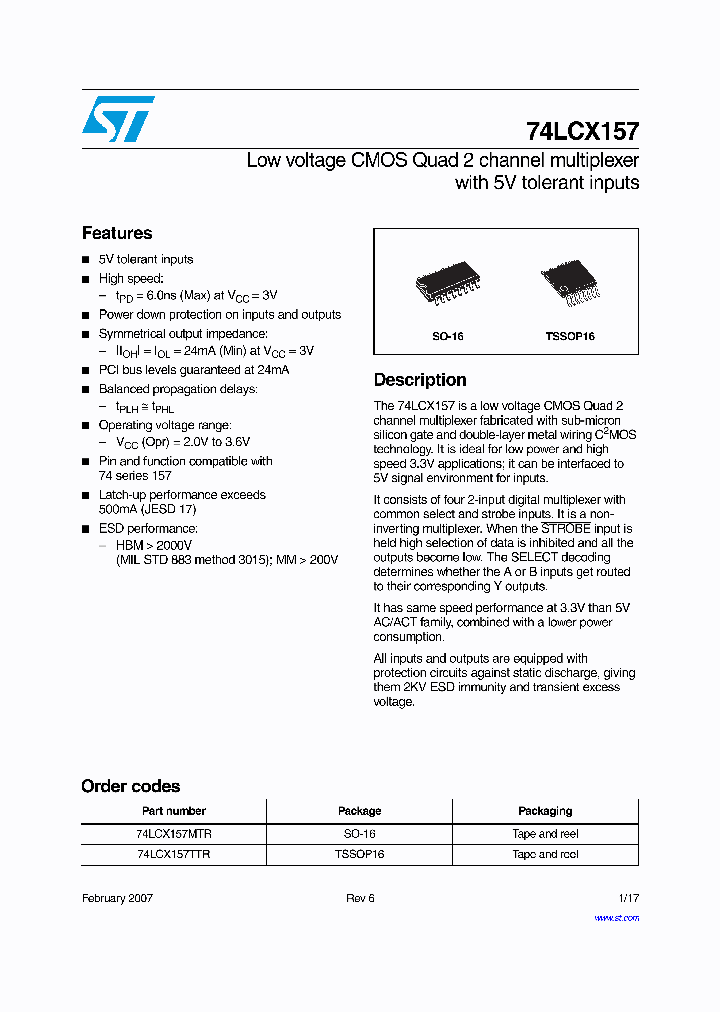 74LCX157_4253838.PDF Datasheet