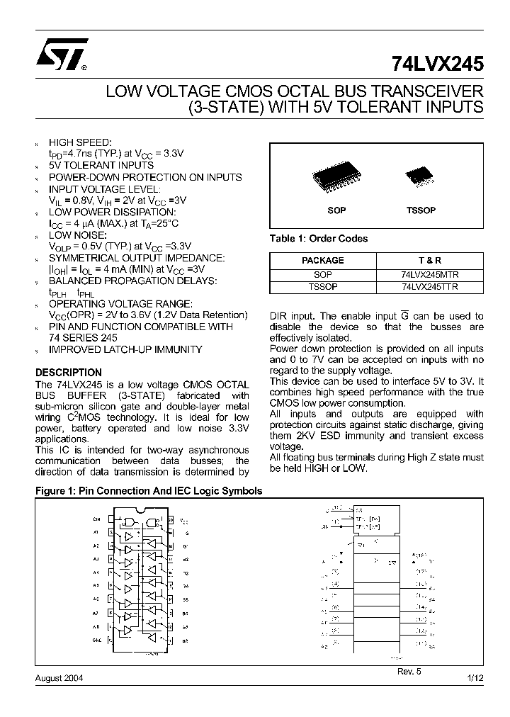 74LVX245MTR_4738635.PDF Datasheet