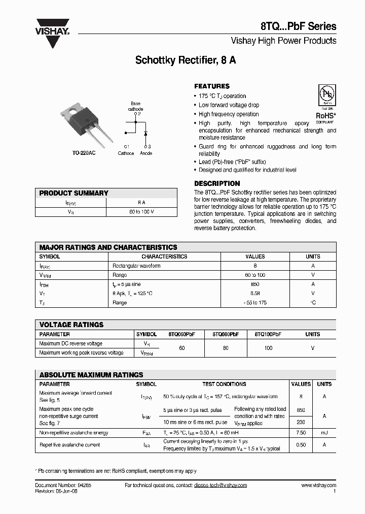 8TQ100PBF_4361146.PDF Datasheet