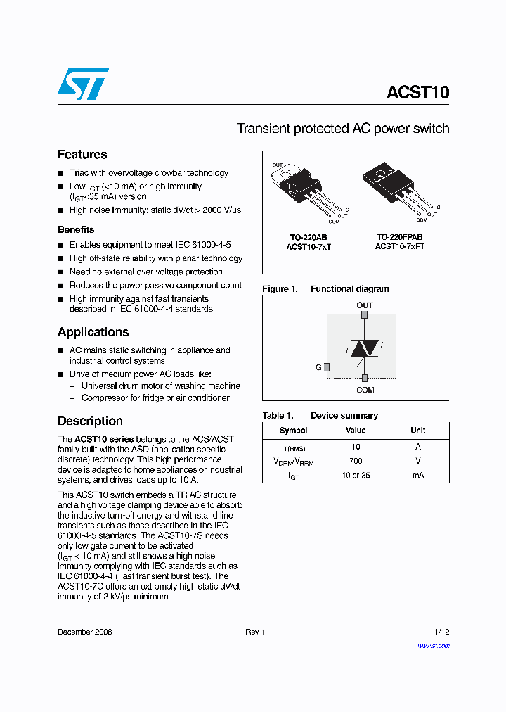 ACST10_4821903.PDF Datasheet