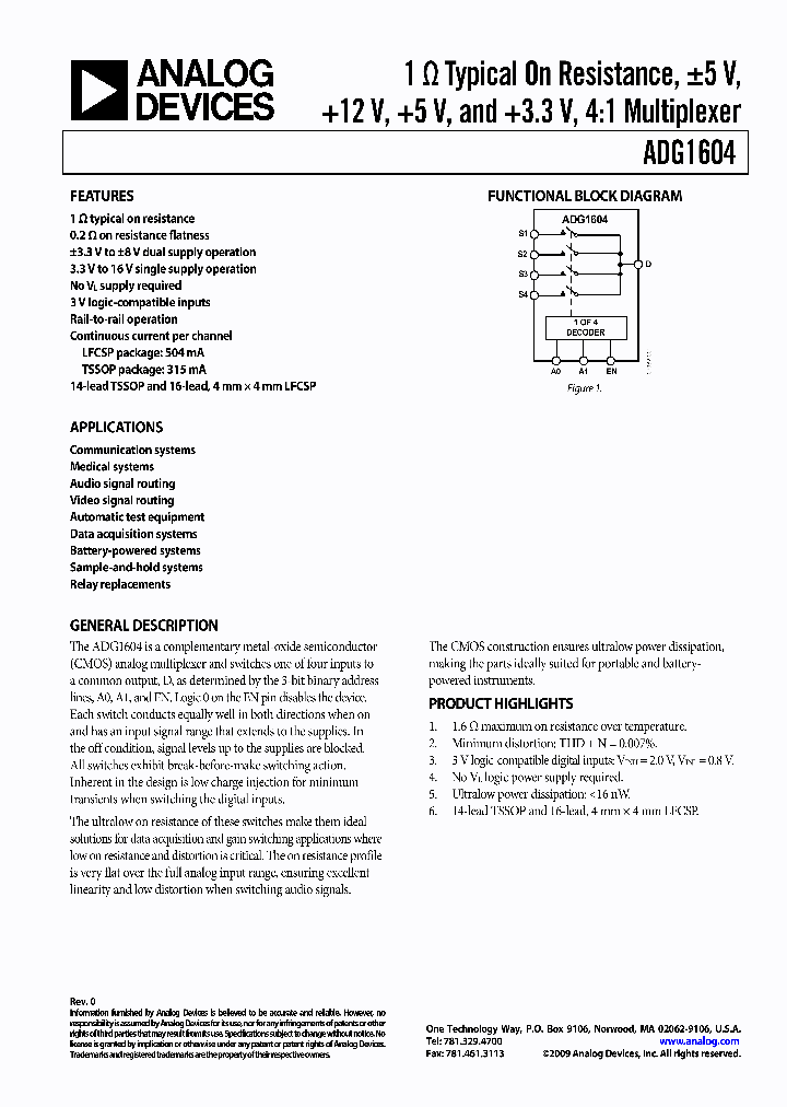 ADG1604_4463300.PDF Datasheet