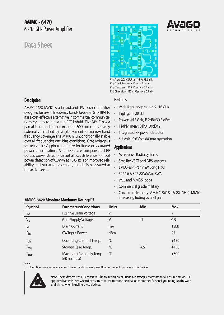 AMMC-6420_4697250.PDF Datasheet