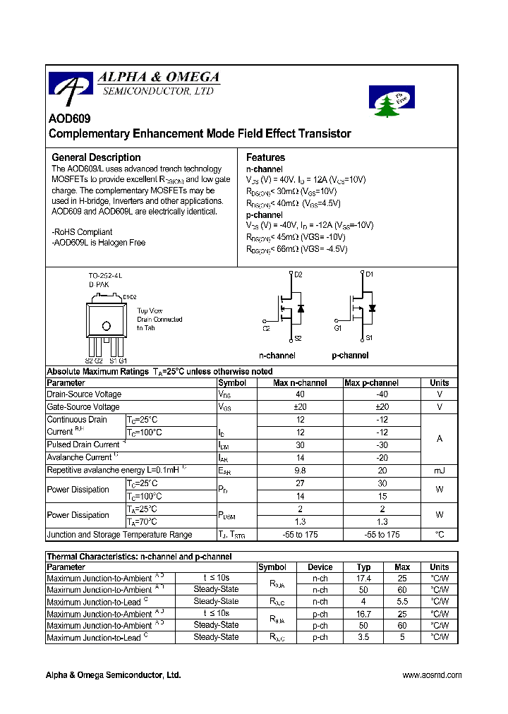 AOD609_4402171.PDF Datasheet