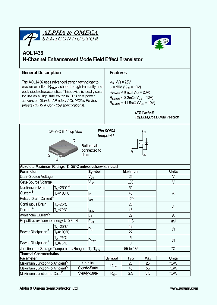 AOL1436_4523588.PDF Datasheet