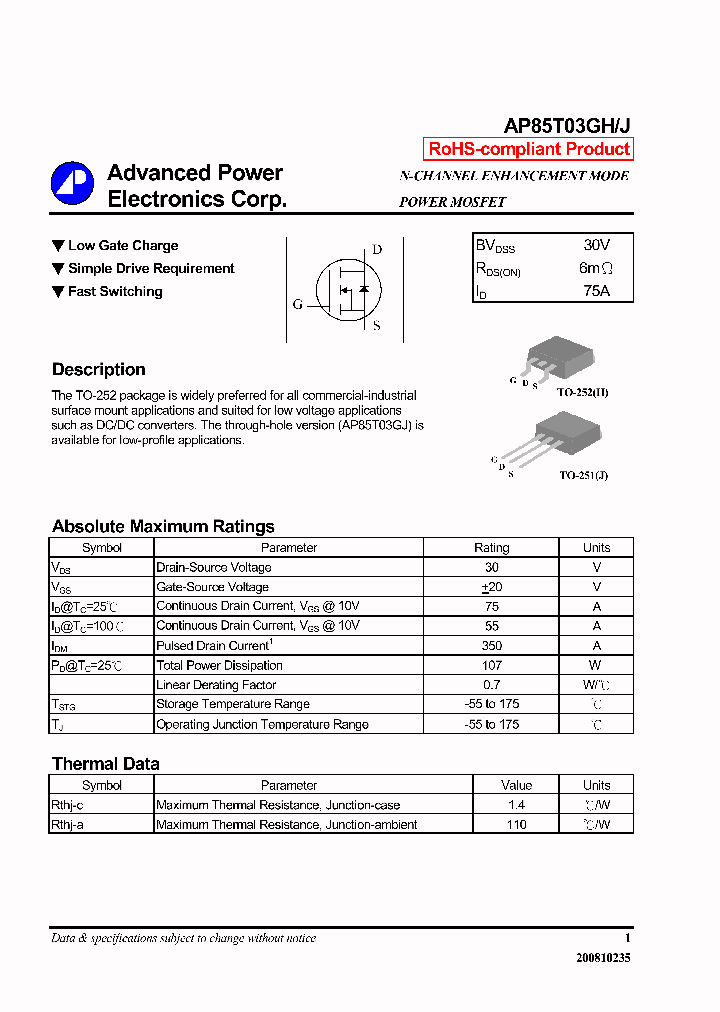 AP85T03GH_4629855.PDF Datasheet