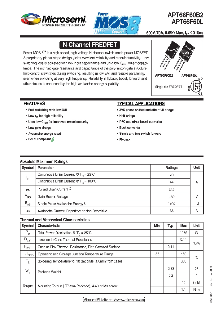 APT66F60B2_4487052.PDF Datasheet