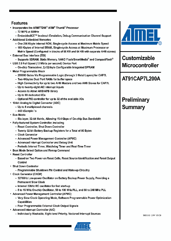 AT91CAP7L200A_4673437.PDF Datasheet