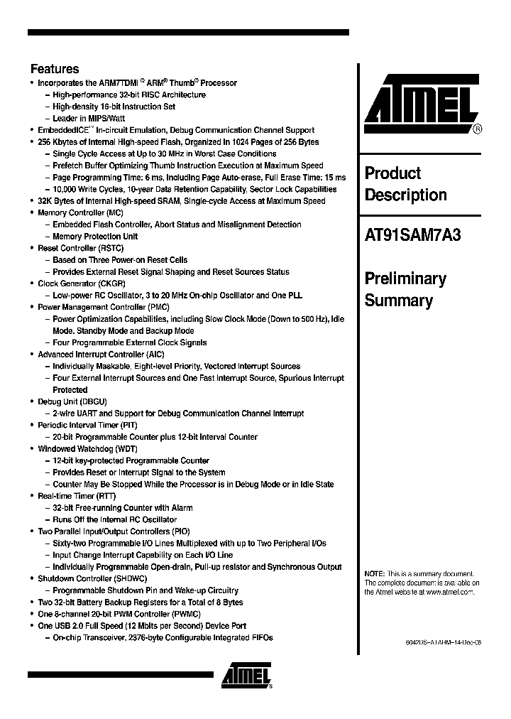 AT91SAM7A3-AU_4274960.PDF Datasheet