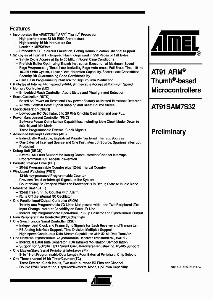 AT91SAM7S32-AI_4730406.PDF Datasheet