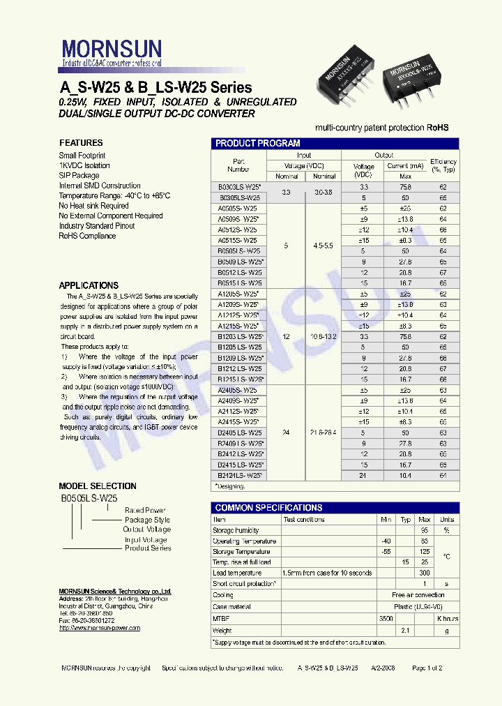 B2424LS-W25_4420100.PDF Datasheet