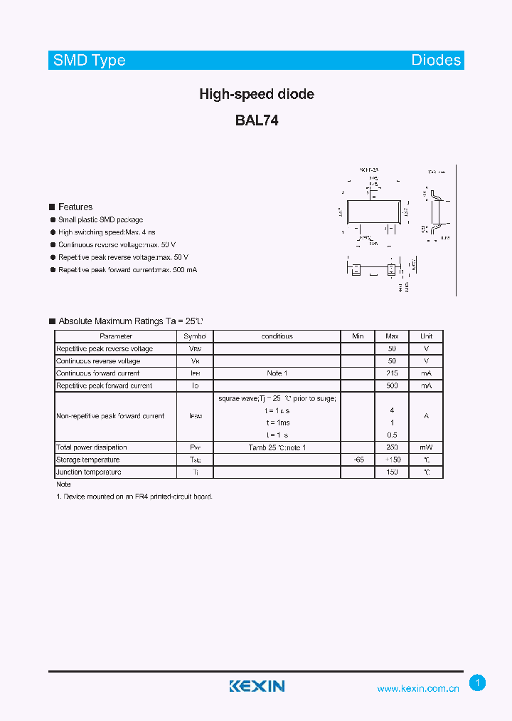 BAL74_4414678.PDF Datasheet