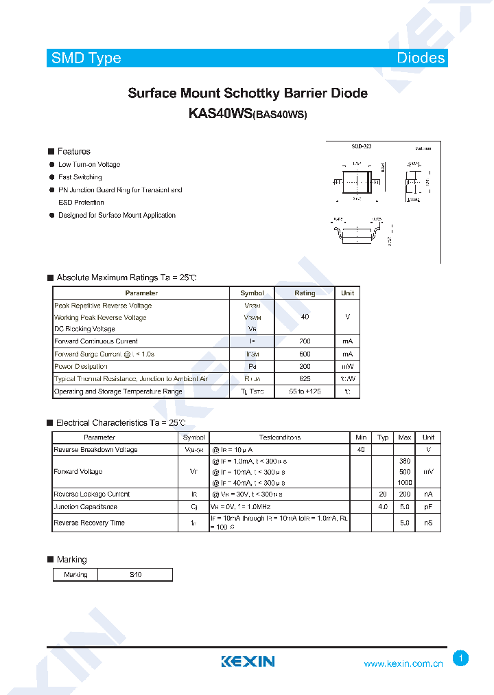 BAS40WS_4417517.PDF Datasheet
