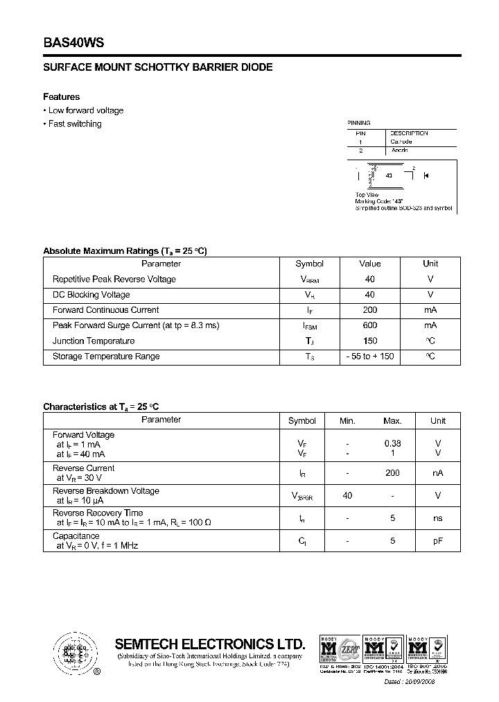 BAS40WS_4427732.PDF Datasheet