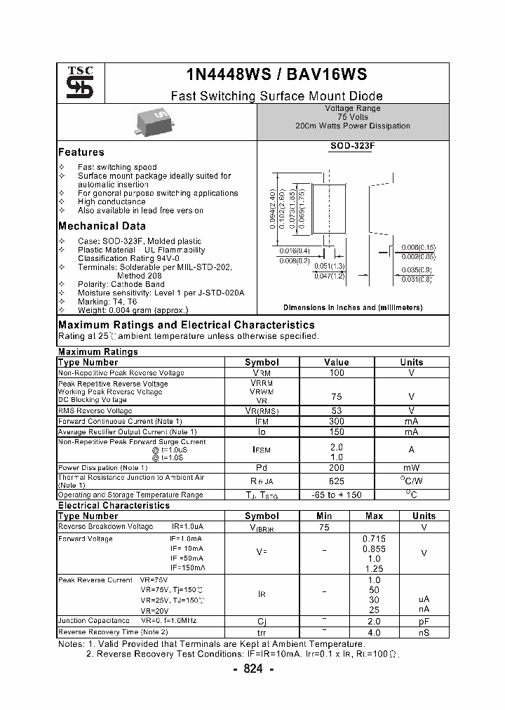 BAV16WS_4793584.PDF Datasheet