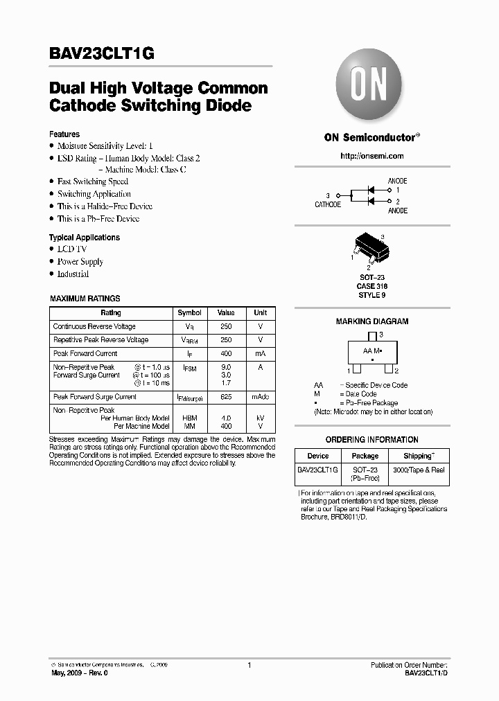 BAV23CLT1G_4743571.PDF Datasheet