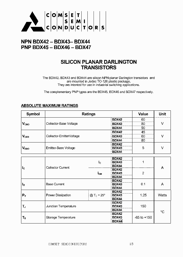 BDX43_4705947.PDF Datasheet